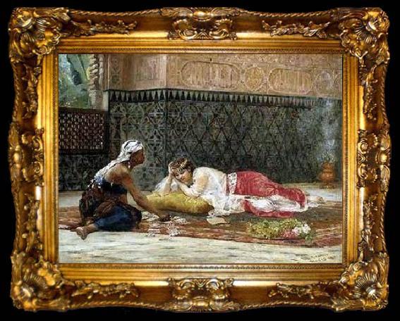 framed  unknow artist Arab or Arabic people and life. Orientalism oil paintings  293, ta009-2